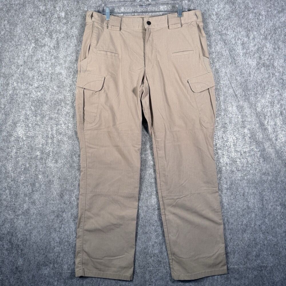5.11 Tactical Stryke Pants Mens 36x32 Measured 36x31 Beige Ripstop Cargo Pants